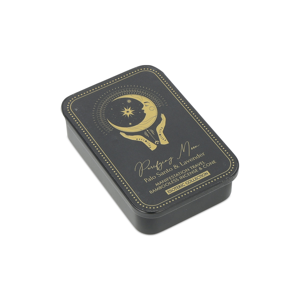 Incienso Esoteric Collection Purifying Moon & quemador en cajita deslizante de hojalata