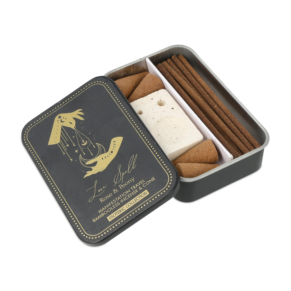 Wierook Esoteric Collection Love Spell & brander in blikken schuifdoosje
