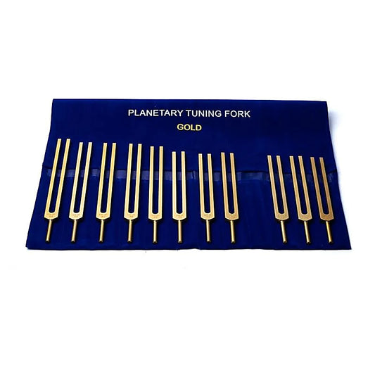 Set di diapason Ottava cosmica color oro non ponderato