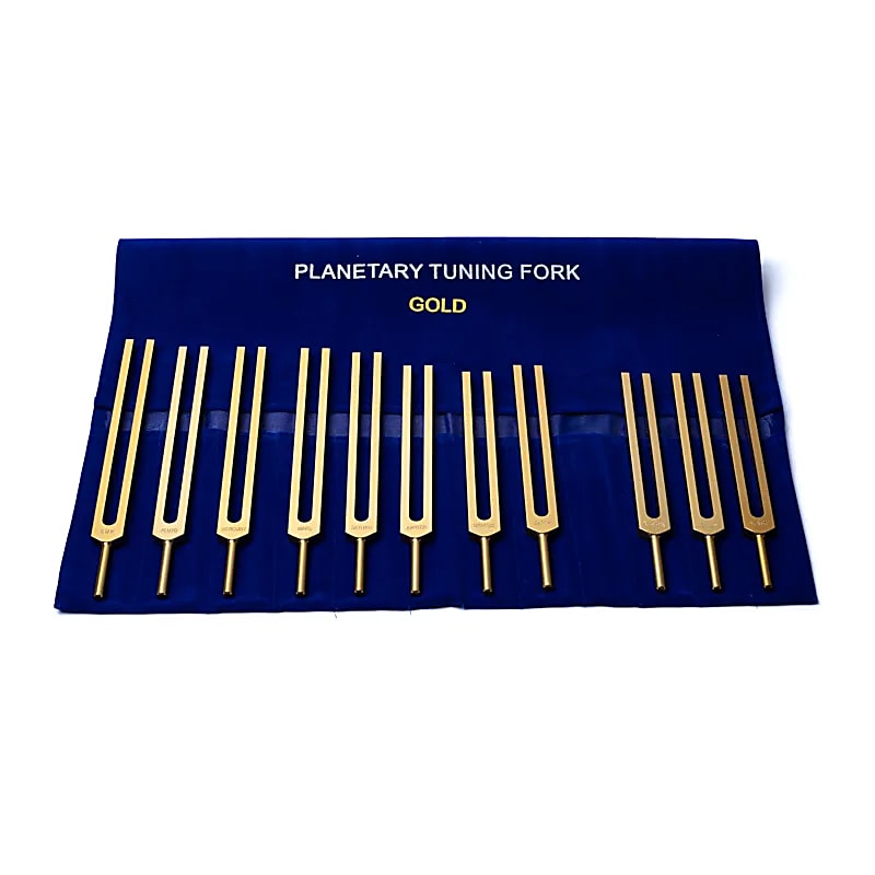 Stimmgabel-Set Cosmic Octave goldfarben ungewichtet