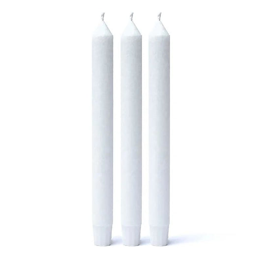 Bougie de table non parfumée stéarine blanche