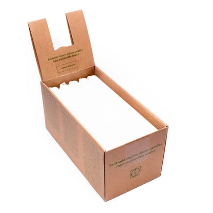 Bougie de table non parfumée stéarine blanche de gros thumb