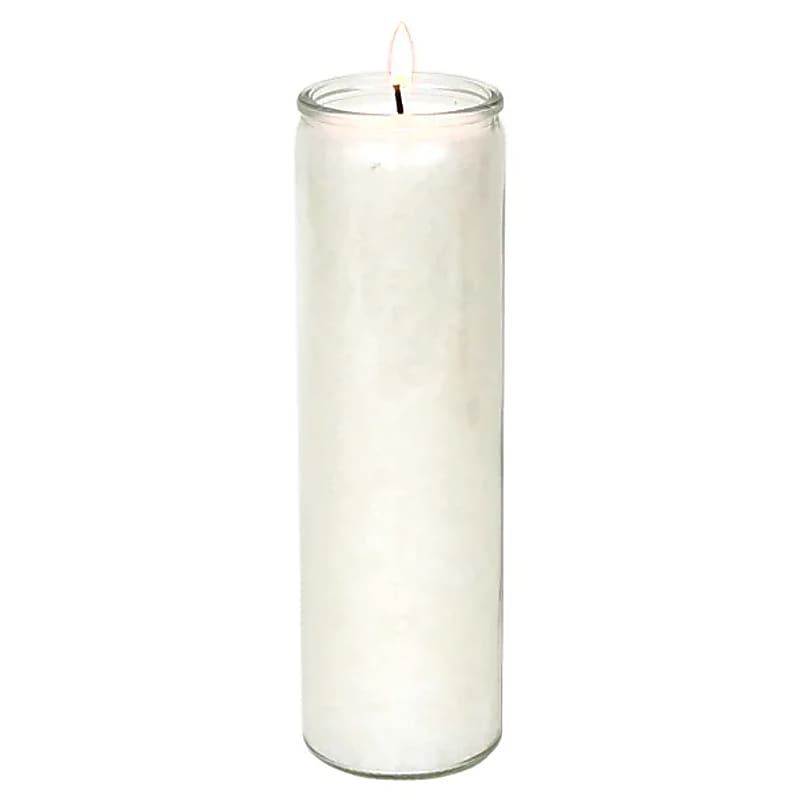 Kaars stearine wit geurloos