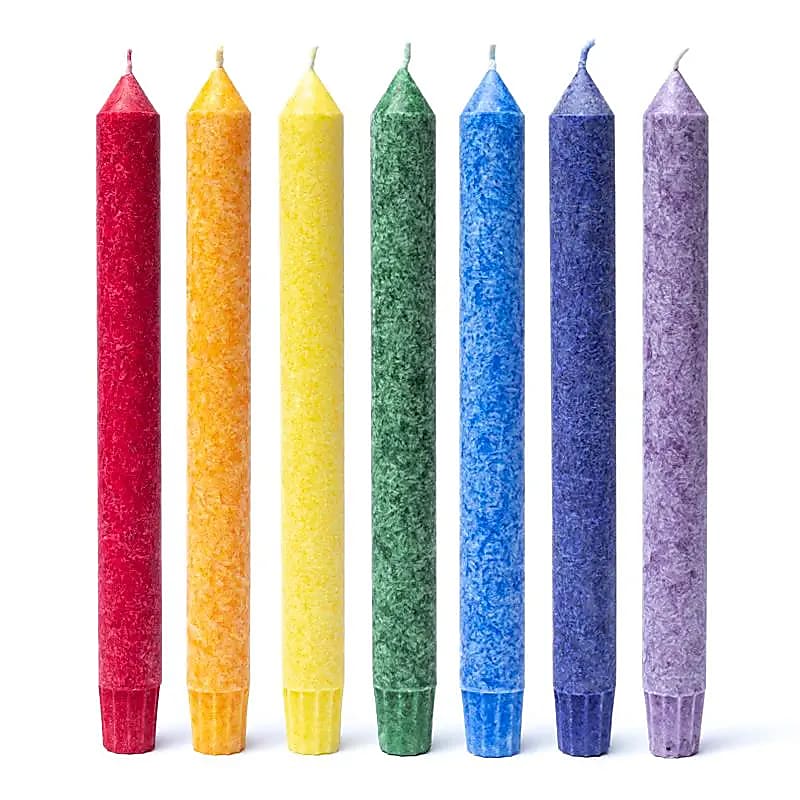 Scented dinner candles chakra set of 7