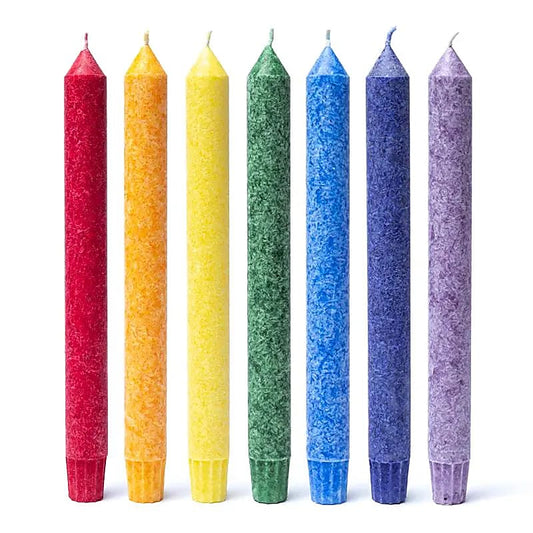 Dinner- und Duftkerzen Chakra Set von 7 Stück