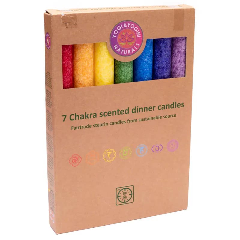 Scented dinner candles chakra set of 7 wholesale