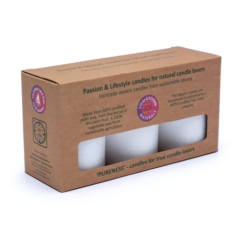 Comprar Velas de estearina sostenible 3 x PURNESS