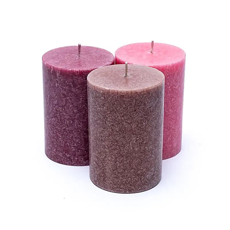 Sustainable stearin candles x 3 EARTH