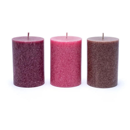 Sustainable stearin candles x 3 EARTH wholesale thumb