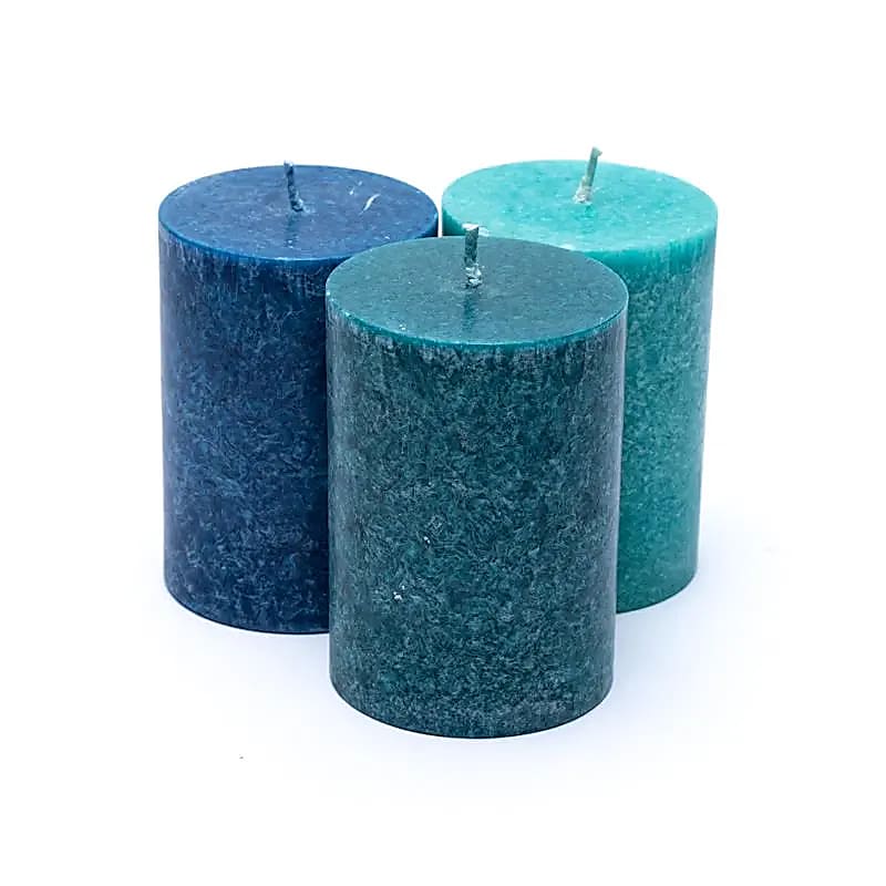 Sustainable stearin candles x 3 OCEAN