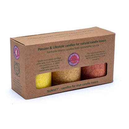 Buy Sustainable stearin candles x 3 SUNSET thumb