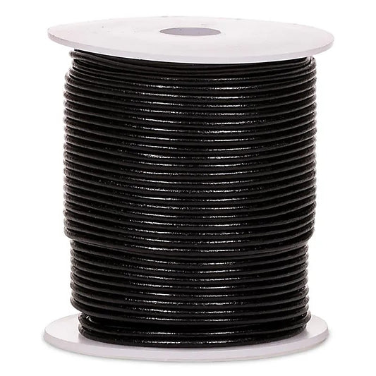 Lederschnur schwarz 50 Meter