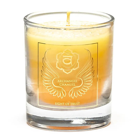 Vela votiva perfumada arcángel Chamuel 2°chakra