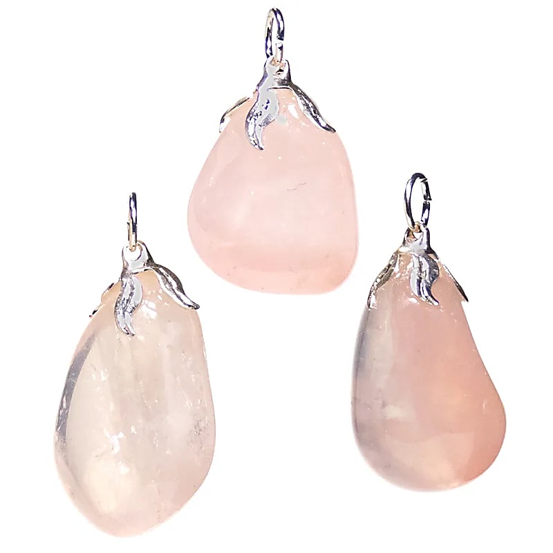 Ciondolo in pietra Quarzo rosa qualità A