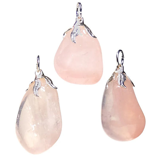 Ciondolo in pietra Quarzo rosa qualità A