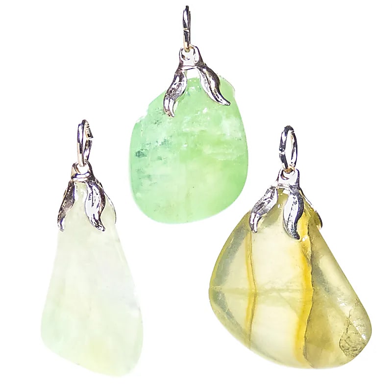 Pendentif pierre gemme Calcite verte