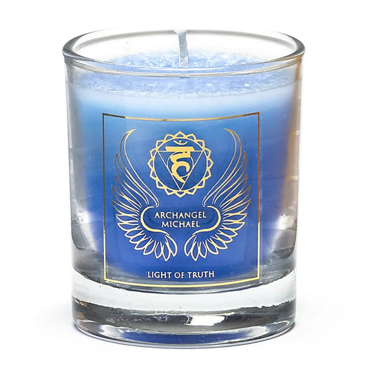Scented votive candle archangel Michael chakra 5