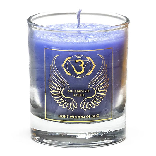 Vela votiva perfumada arcángel Raziel 6°chakra