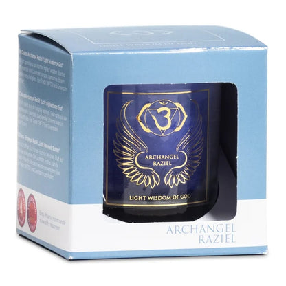 Scented votive candle archangel Raziel chakra 6 wholesale thumb