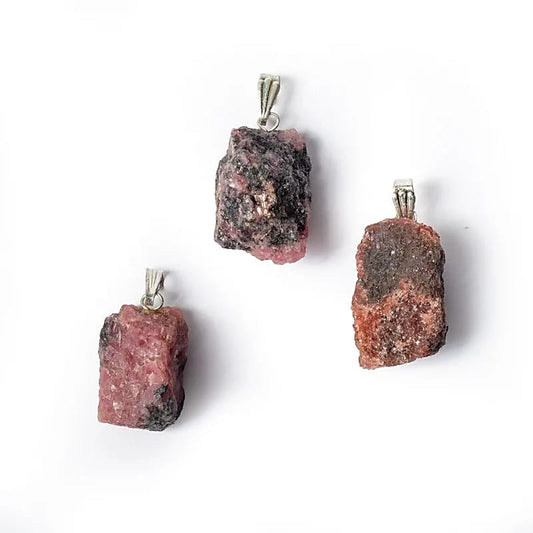 Ciondolo in Rodonite grezza