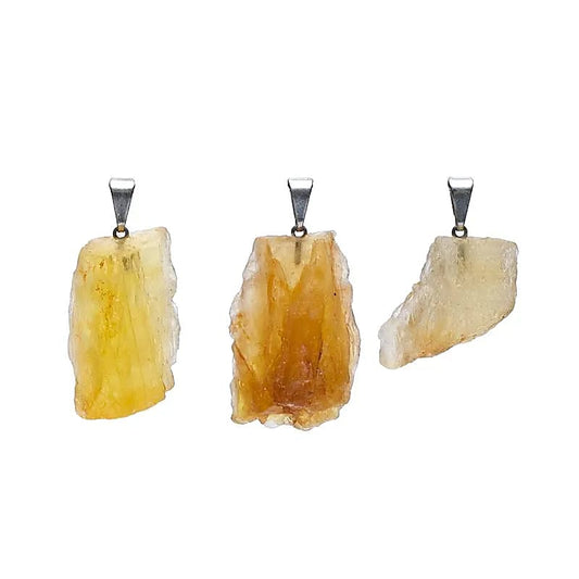 Pendentif Fluorite jaune brute