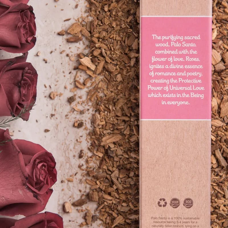 Sagrada Madre Palo Santo incense with Rose