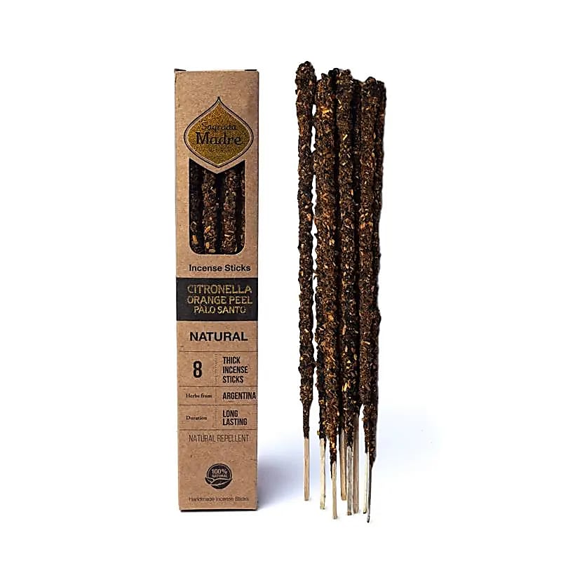 Sagrada Madre incienso natural Citronela, Naranja y Palo Santo