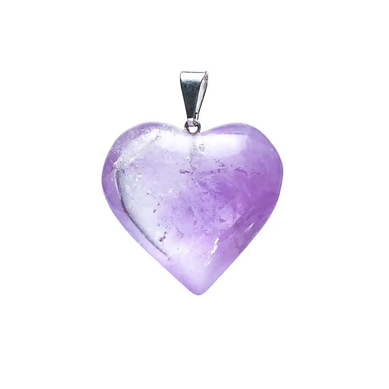 Colgante de amatista en forma de corazón