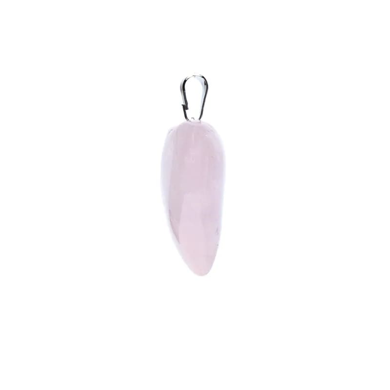 Colgante de cuarzo rosa en forma de corazón al por mayor