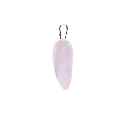 Colgante de cuarzo rosa en forma de corazón al por mayor thumb