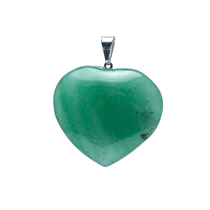 Colgante de cuarzo verde en forma de corazón thumb