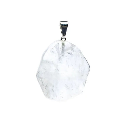 Pendentif pierre gemme cristal de roche forme fantaisie thumb