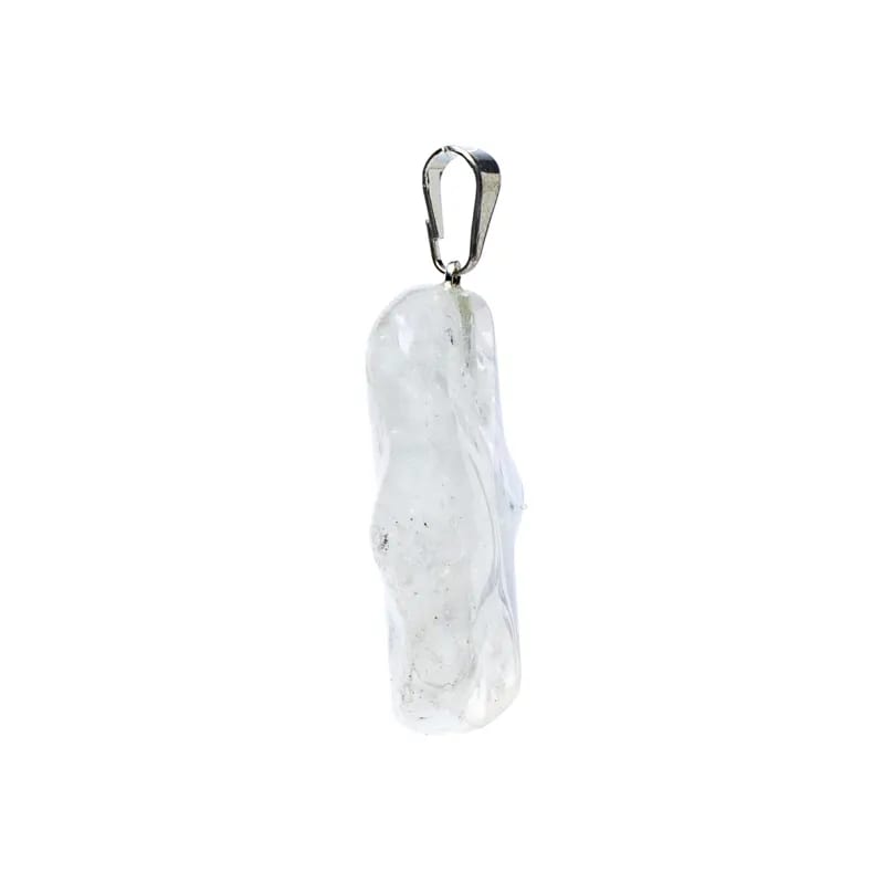 Pendentif pierre gemme cristal de roche forme fantaisie