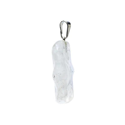 Pendentif pierre gemme cristal de roche forme fantaisie de gros thumb