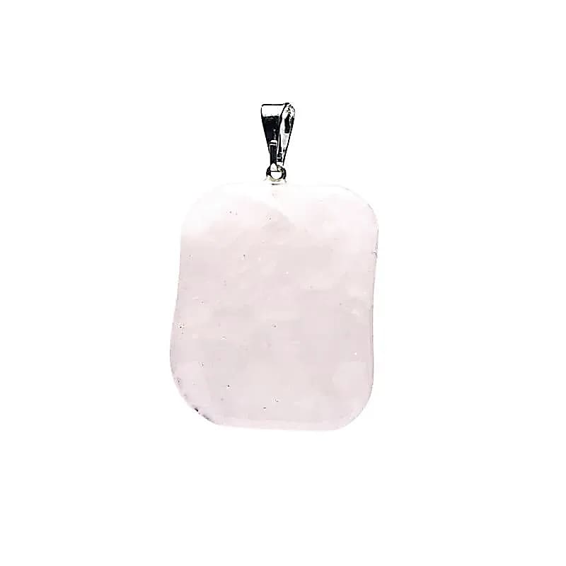 Rose quartz gemstone pendant fantasy shape