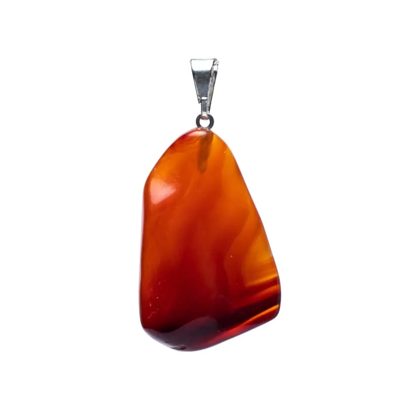 Agate gemstone pendant fantasy shape