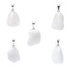 Milky quartz gemstone pendant pin drilled