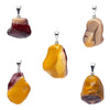 Mookaite gemstone pendant pin drilled