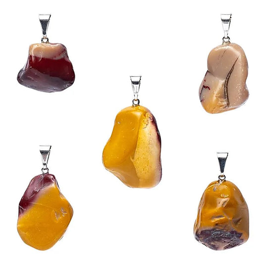 Pendentif en pierre précieuse Mookaite percée