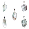 Lodolite (shaman quartz) gemstone pendant pin drilled