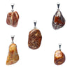 Bird's eye jasper gemstone pendant pin drilled