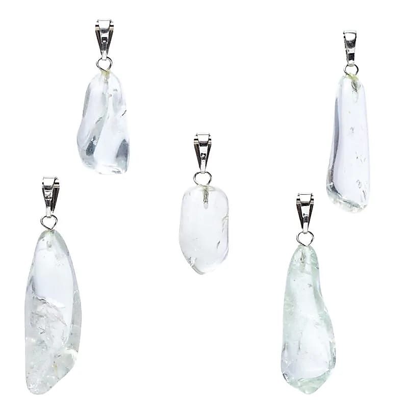 Prasiolite gemstone pendant pin drilled