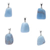 Angelite gemstone pendant pin drilled