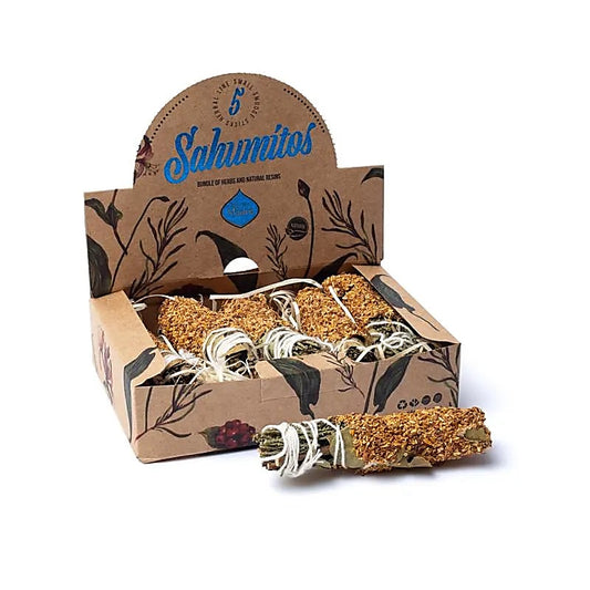 Sagrada Madre Sahumitos smudge Palo Santo per 5 in displaydoos