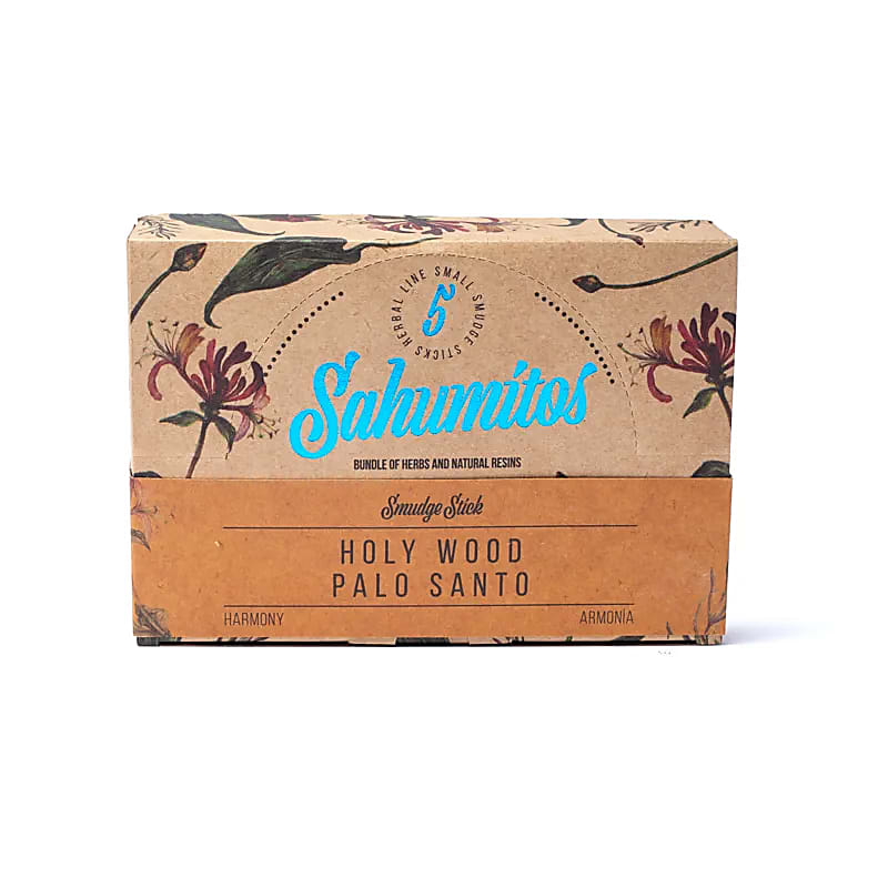Sagrada Madre Sahumitos smudge Palo Santo per 5 in displaydoos