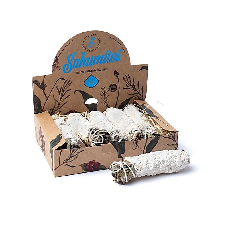 Sagrada Madre Sahumitos smudge White Yagra per 5 in display box