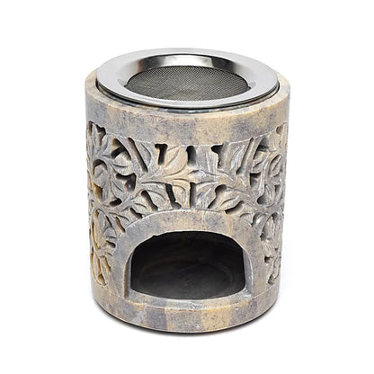 Incense and oil burner light soapstone wholesale thumb