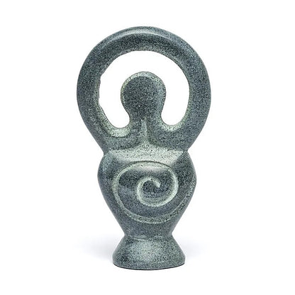 Goddess figurine grey soapstone thumb