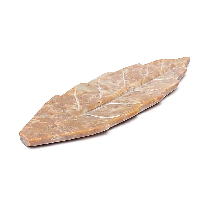Comprar Quemador de incienso forma hoja esteatita