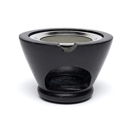 Incense burner soapstone black Tree of Life with sieve wholesale thumb